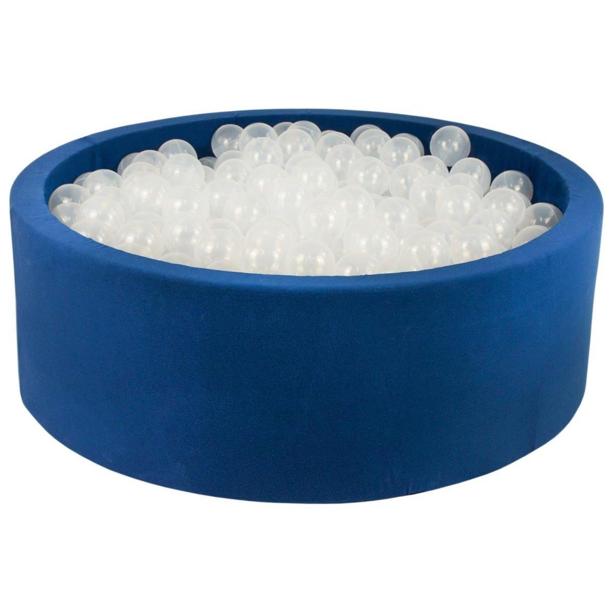 VELINDA Piscine à balles + 450 balles, bleu marine — transparent