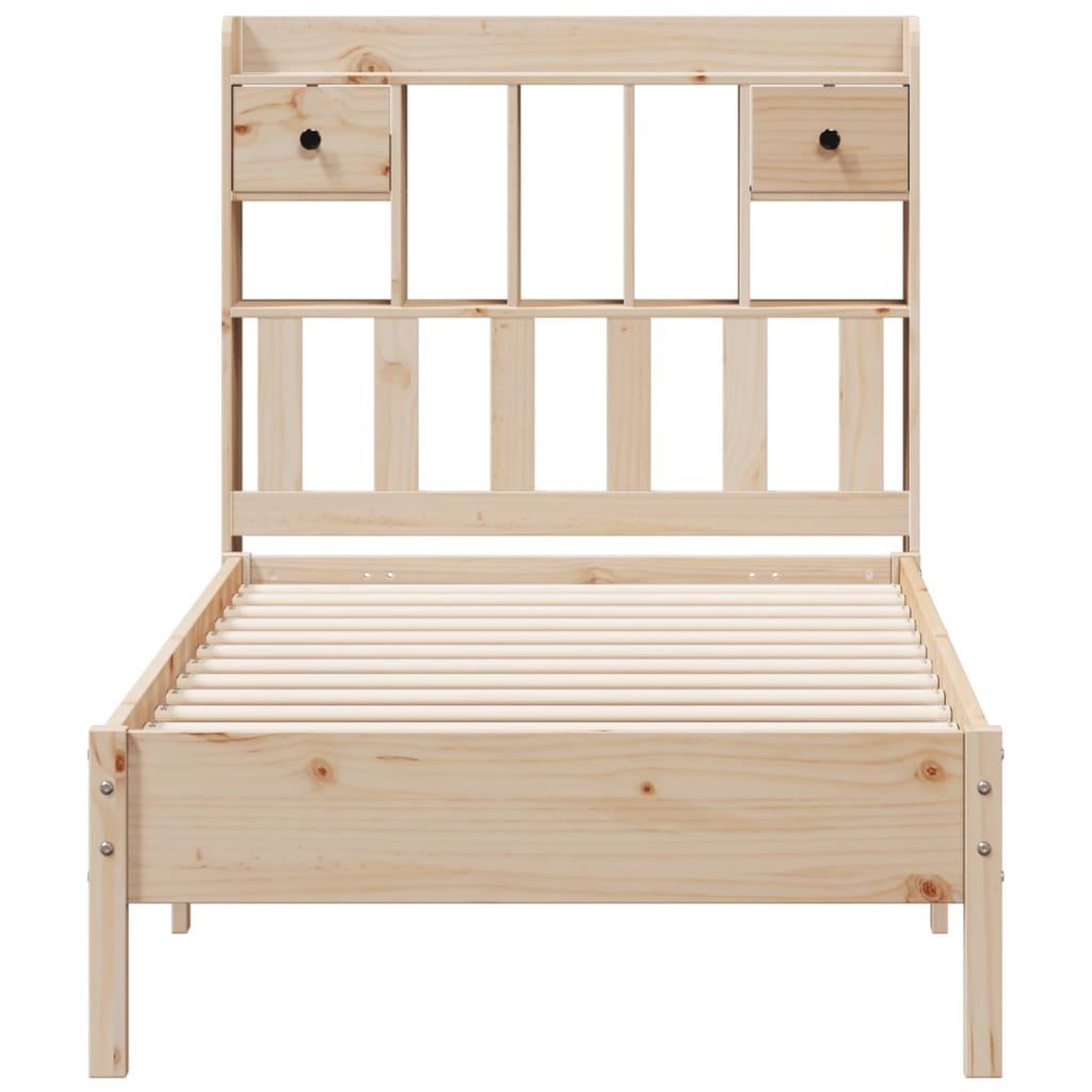 Voir la diapositive 4 : VIDAXL Lit bibliotheque sans matelas 75x190 cm bois de pin massif
