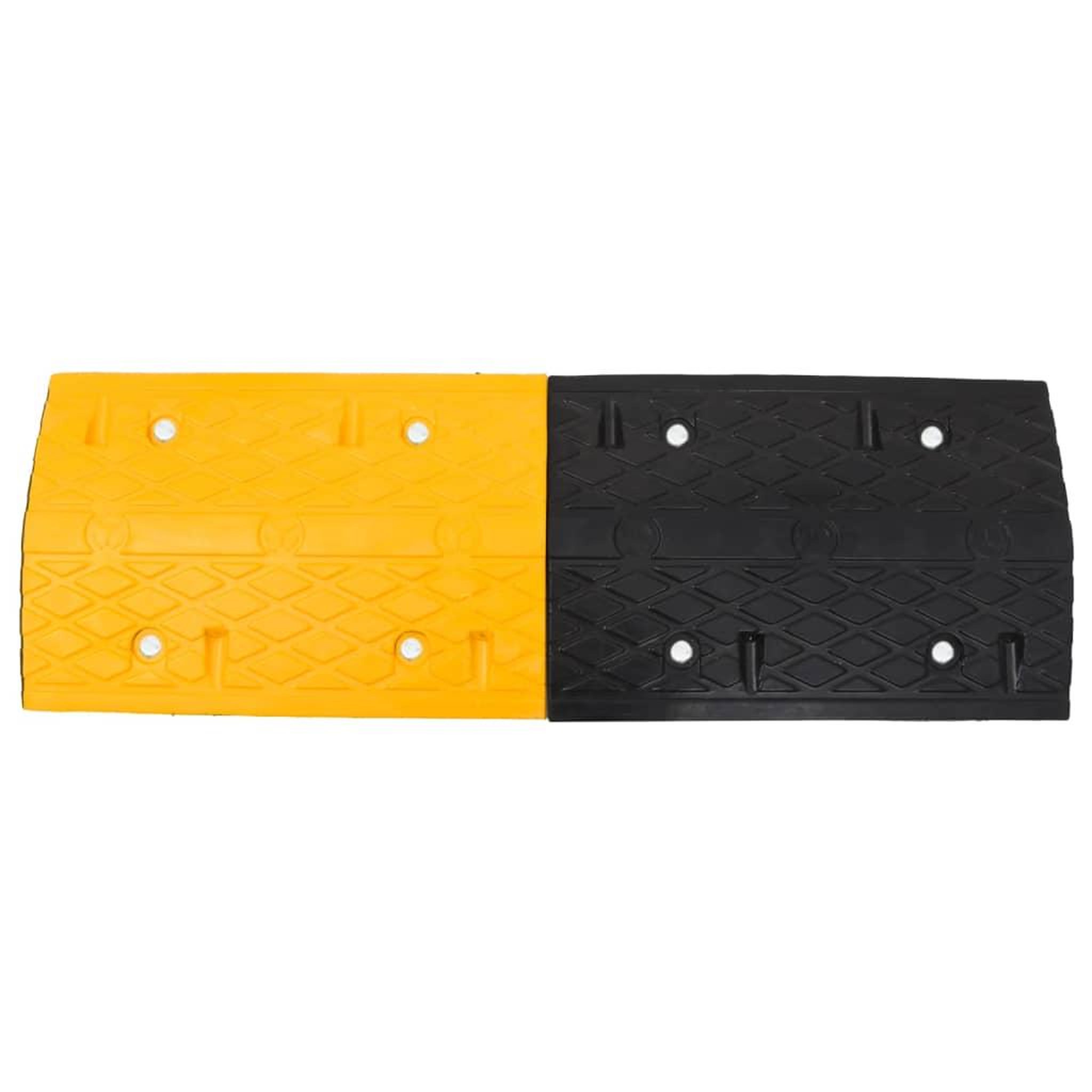 Voir la diapositive 3 : VIDAXL Ralentisseur Jaune et noir 97x32,5x4 cm Caoutchouc