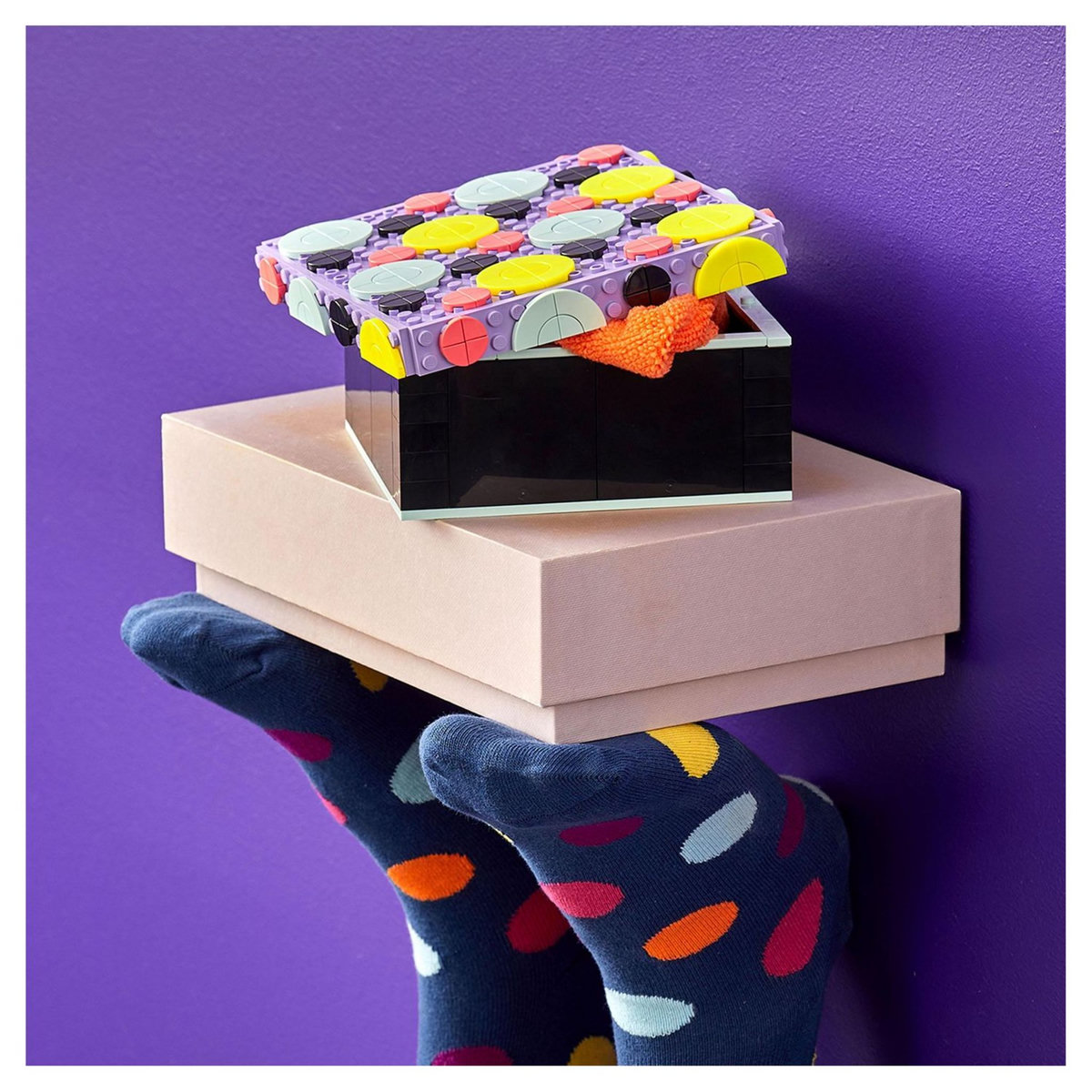 LEGO DOTS 41960 La Grande Boîte, Loisir Créatif de Rangement de Chambre d'Enfants