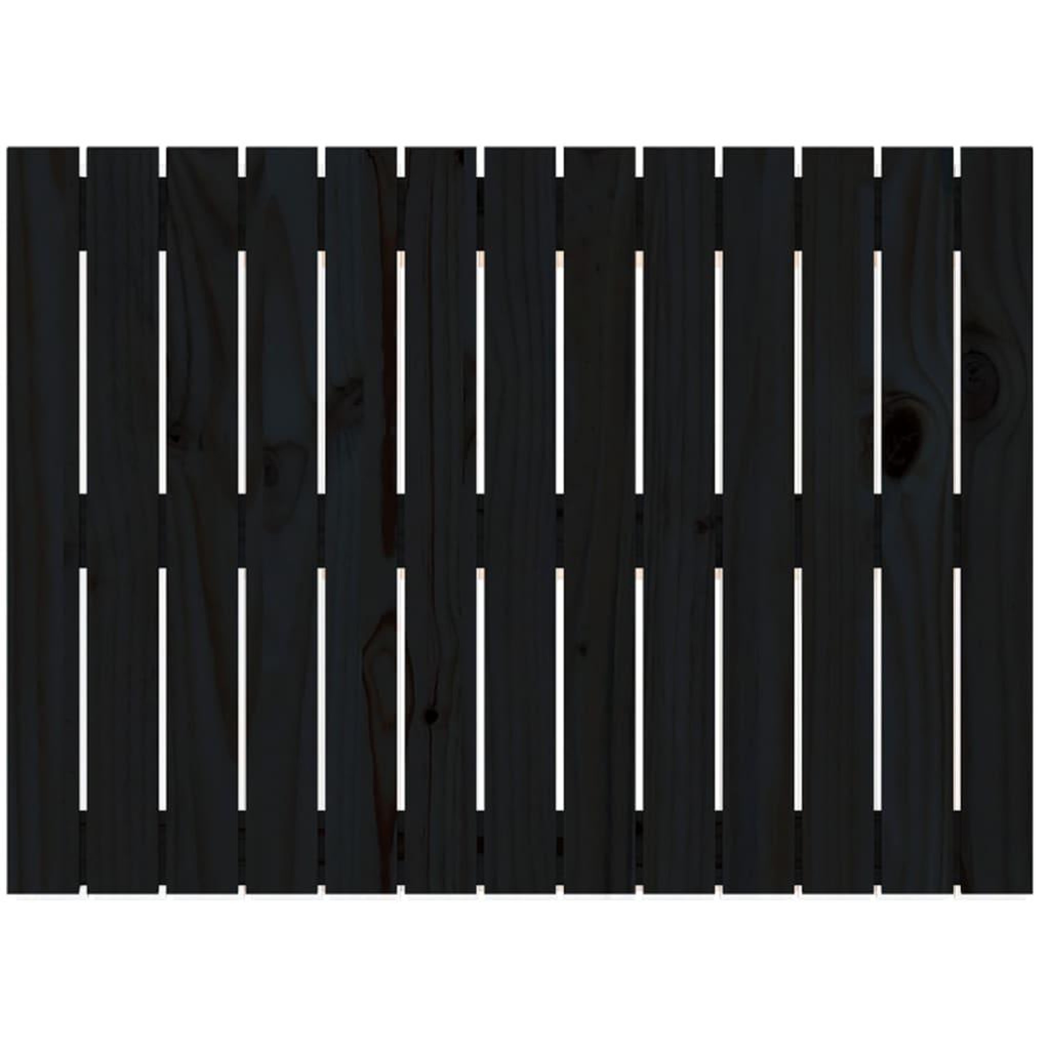 Voir la diapositive 4 : VIDAXL Tete de lit murale Noir 82,5x3x60 cm Bois massif de pin