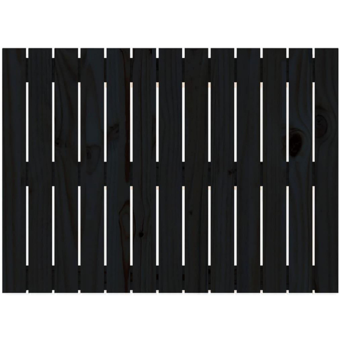 VIDAXL Tete de lit murale Noir 82,5x3x60 cm Bois massif de pin