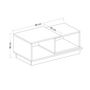 Voir la diapositive 3 : TOILINUX Table basse 2 niches Zéline en bois - Anthracite et beige