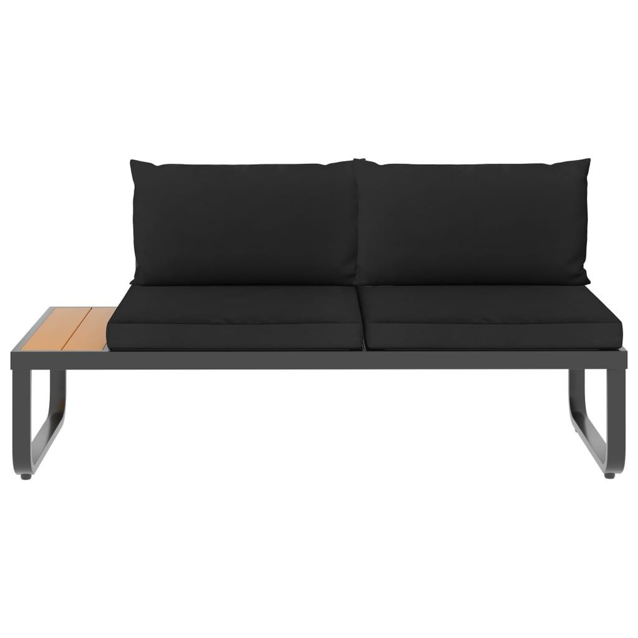 Voir la diapositive 5 : VIDAXL Canape d'angle de jardin a 4 places avec coussins Aluminium WPC