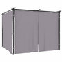Voir la diapositive 2 : VIDAXL Tonnelle avec rideaux 3x3 m Anthracite Acier