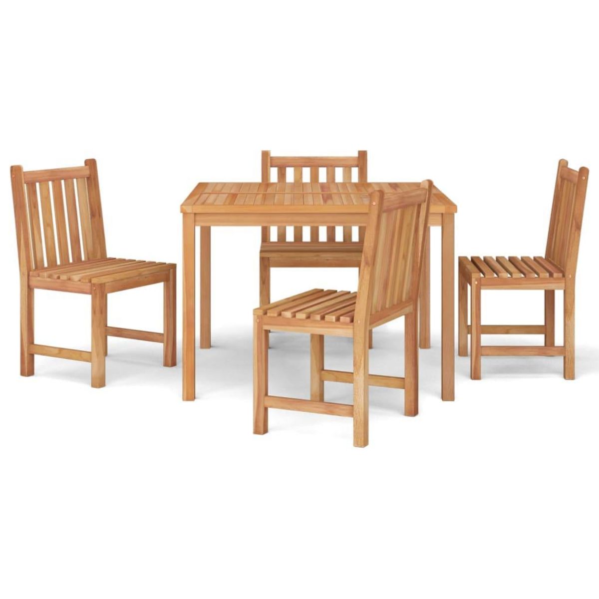 VIDAXL Ensemble a manger de jardin 5pcs Bois de teck massif