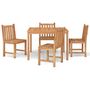 Voir la diapositive 2 : VIDAXL Ensemble a manger de jardin 5pcs Bois de teck massif