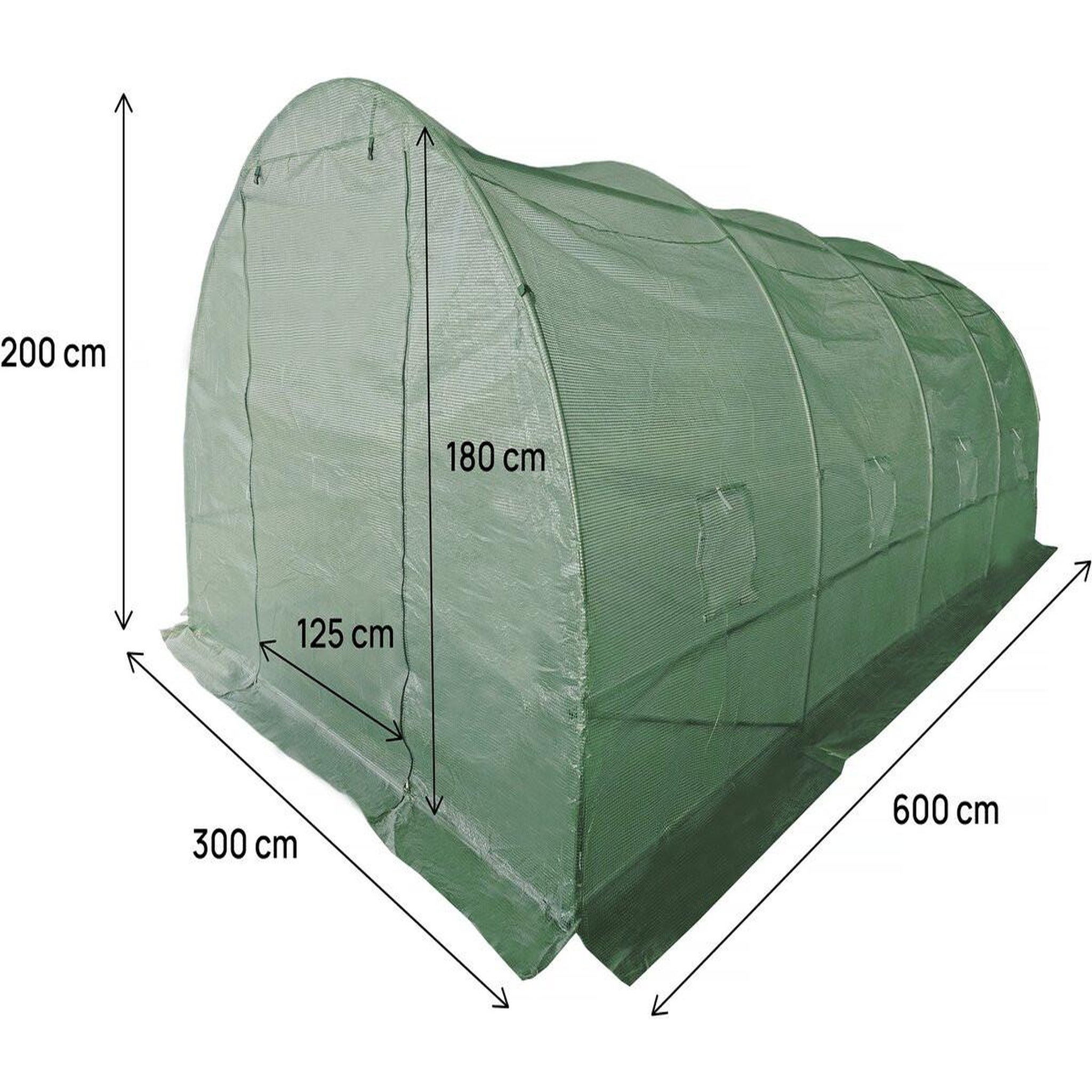 Voir la diapositive 4 : Habitat et Jardin Bâche pour serre tunnel de jardin  lys  - 18 m² - 130g - vert