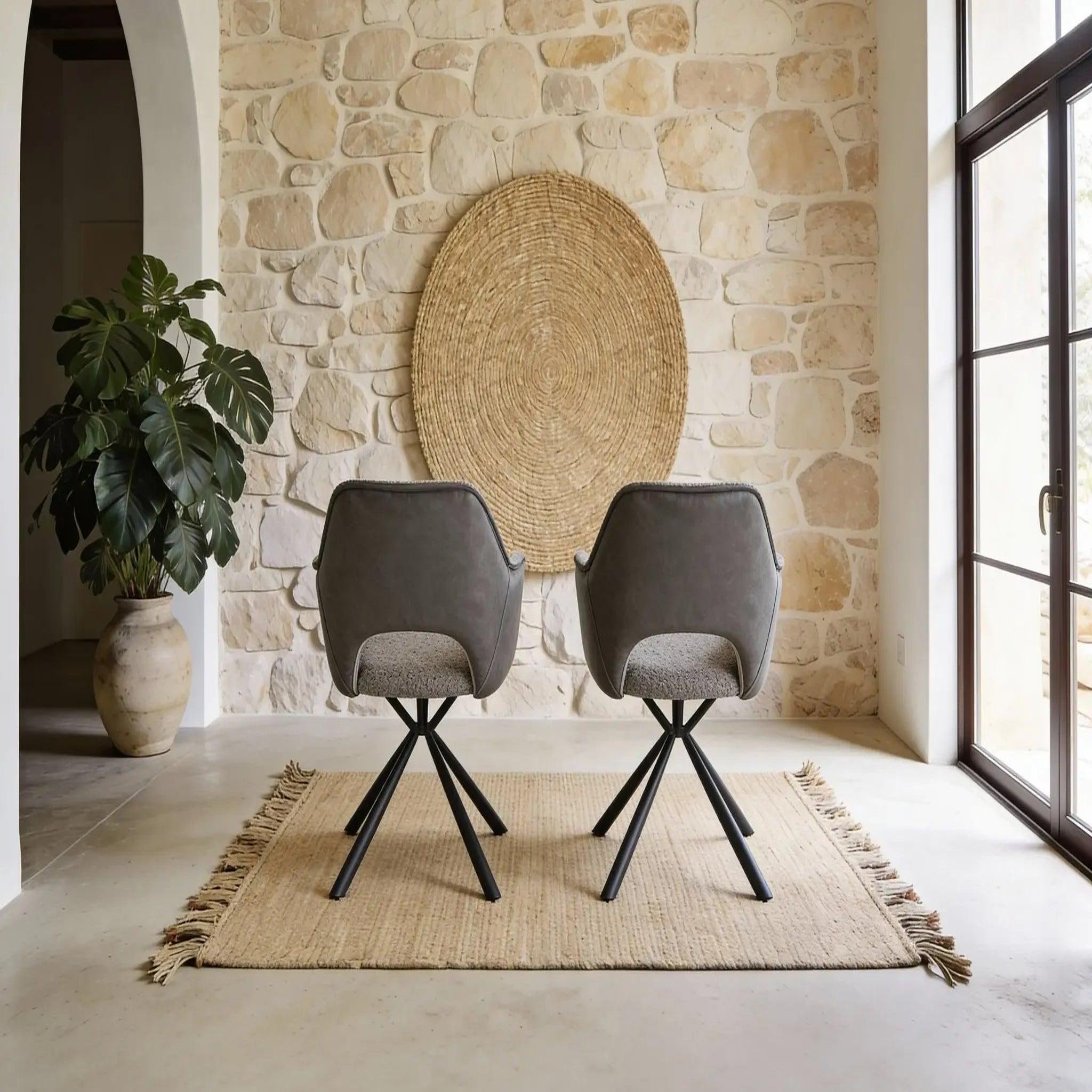 Voir la diapositive 4 : CASANOVA PARIS Olya - lot de 2 chaises pieds en métal noir