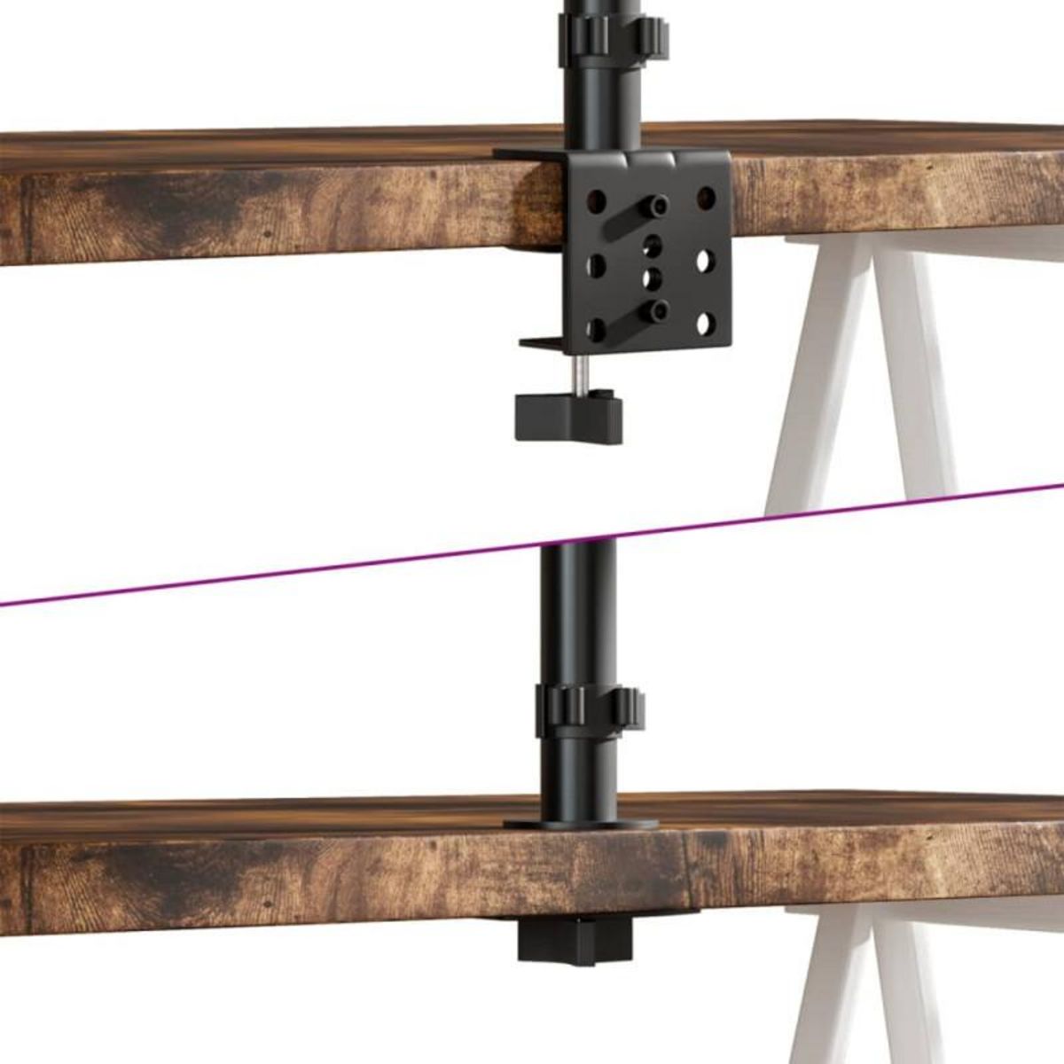 VIDAXL Support de moniteur noir acier VESA 75 100 mm