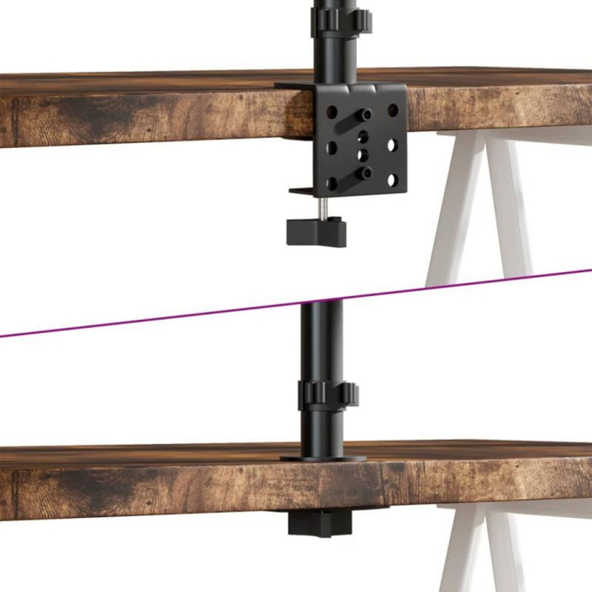 VIDAXL Support de moniteur noir acier VESA 75 100 mm