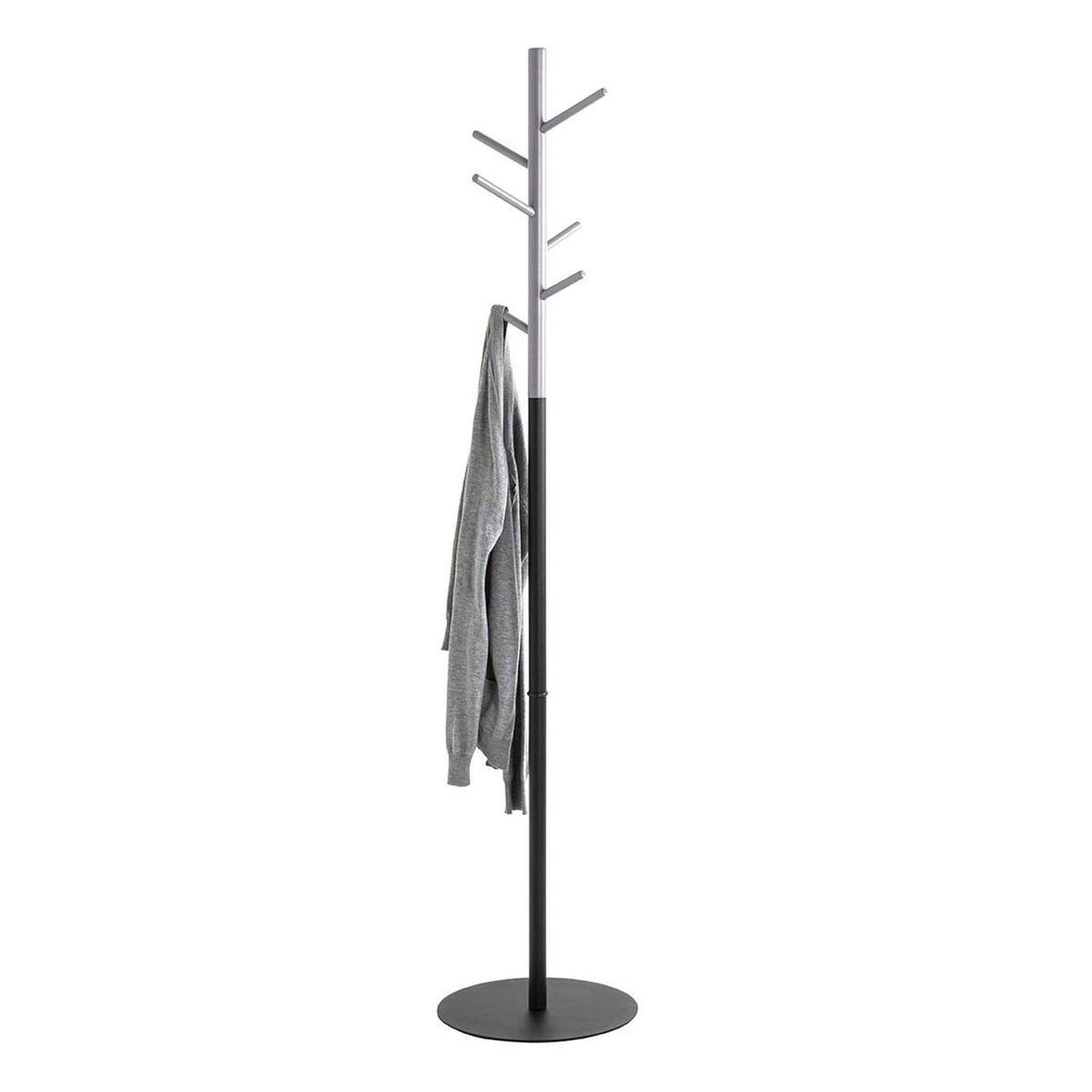 Voir la diapositive 3 : Paris Prix Porte-manteau 6 crochets  maé  170cm gris & noir