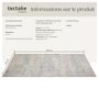 Voir la diapositive 6 : tectake Tapis design vintage à poils courts en laine synthétique et feutre beige 160 x 230 cm