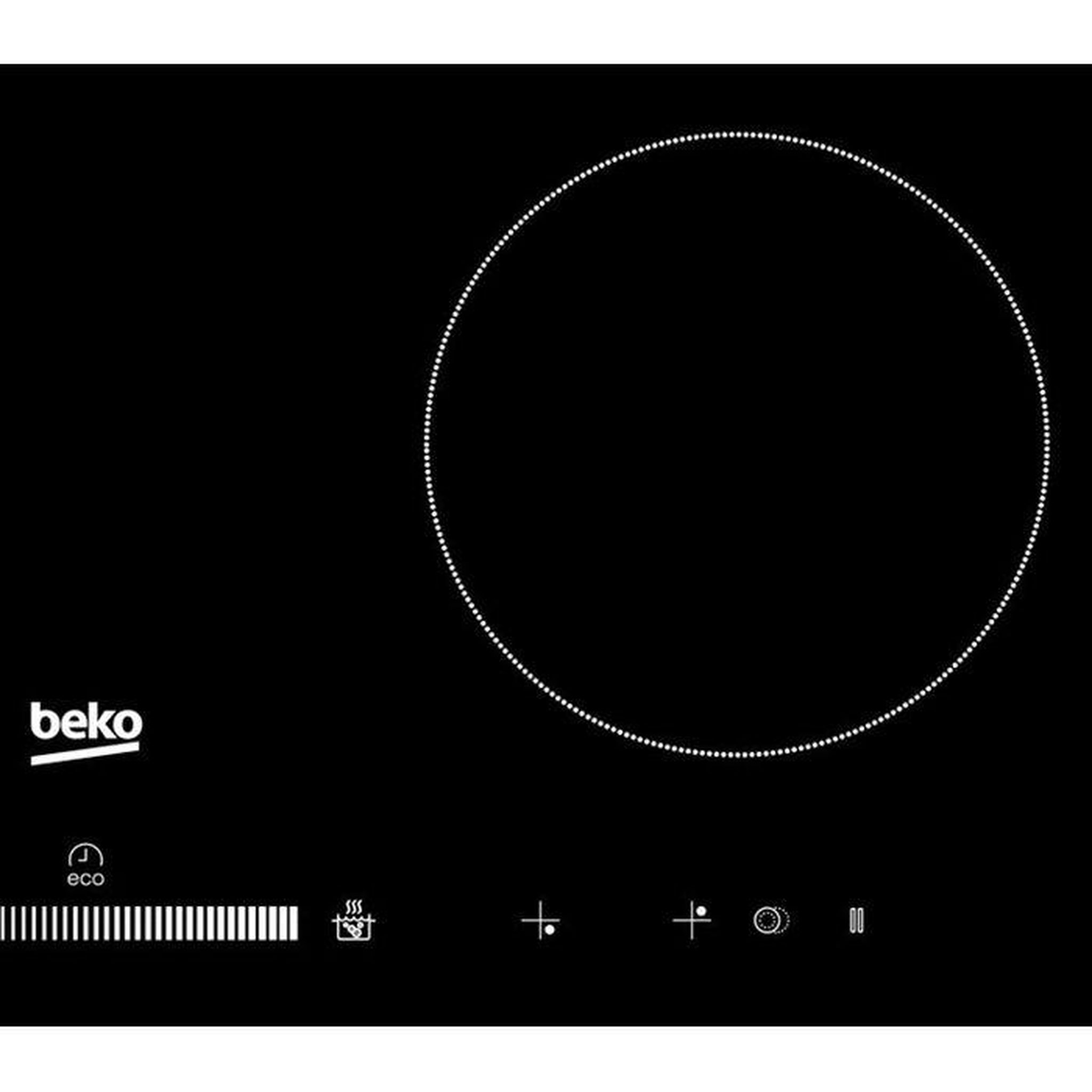 Voir la diapositive 3 : Beko Table de cuisson vitrocéramique 4 feux 6700w noir - hic64502t