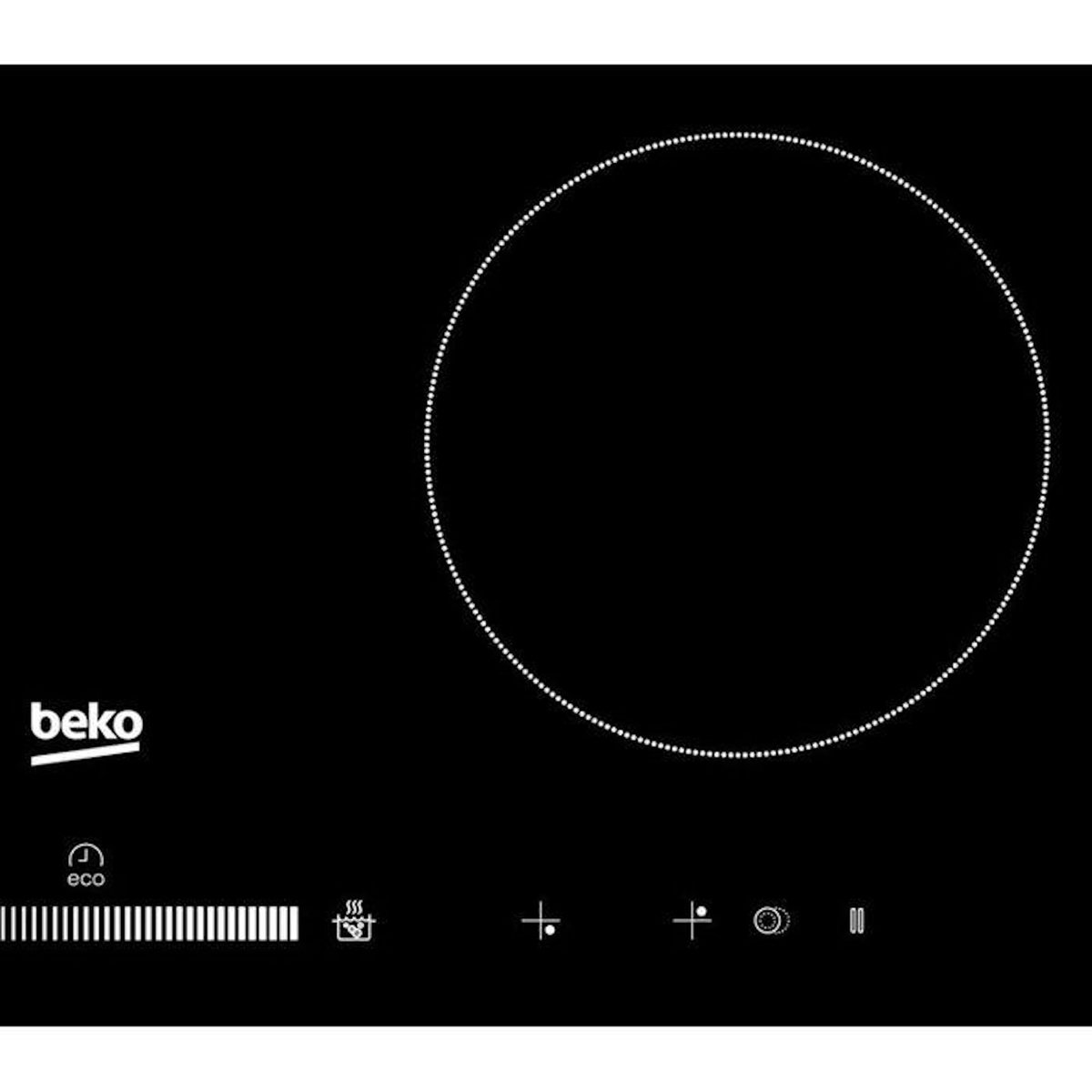Beko Table de cuisson vitrocéramique 4 feux 6700w noir - hic64502t