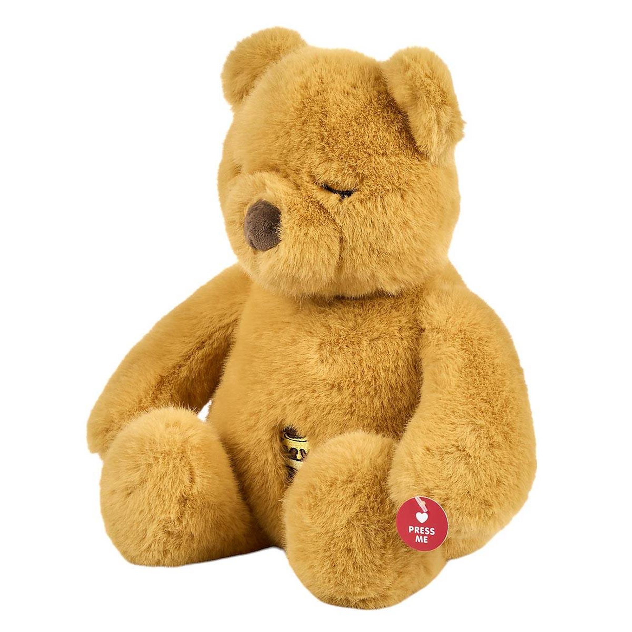 Jeux 2 momes Peluche Animée Ourson  Ronfleur  25cm Marron