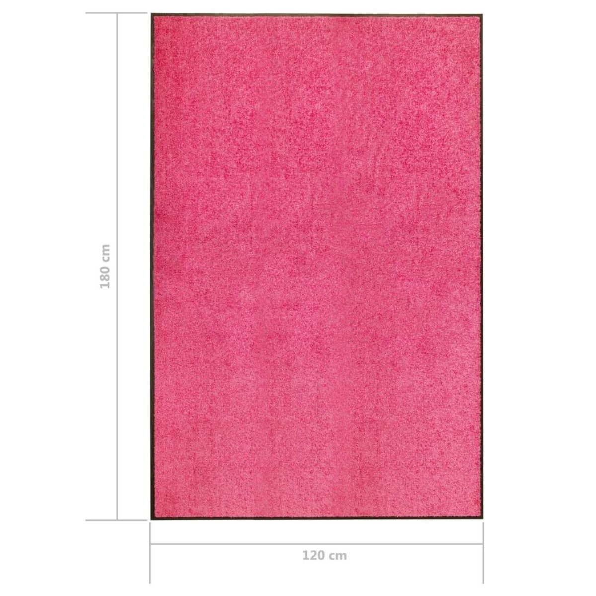 VIDAXL Paillasson lavable Rose 120x180 cm