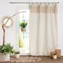 Voir la diapositive 3 : Douceur d'Intérieur Rideau à passants 140x240 uni top macramé Samaya polycoton