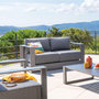 Voir la diapositive 2 : HESPERIDE Canapé de jardin en aluminium Allure