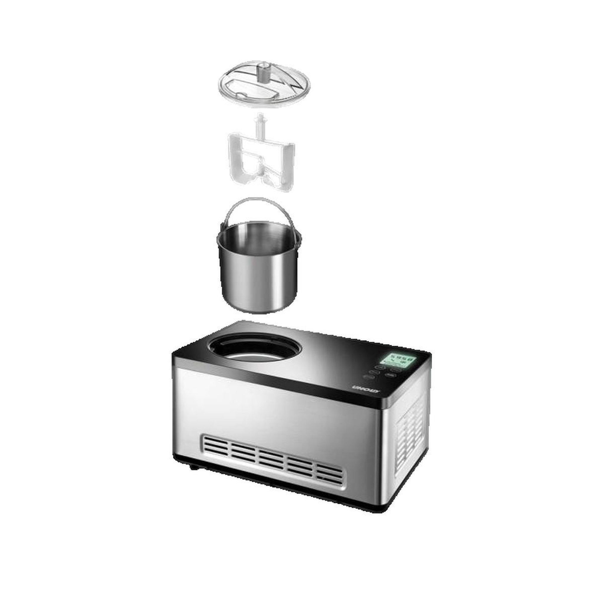 Voir la diapositive 3 : Unold Sorbetière Unold 48845 Gusto acier inoxydable noir