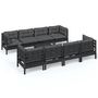 Voir la diapositive 2 : VIDAXL Salon de jardin 9 pcs avec coussins bois de pin massif