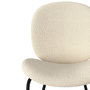 Voir la diapositive 6 : Rendez vous déco Lot de 2 chaises en tissu bouclé beige et pieds en métal noir-Iris