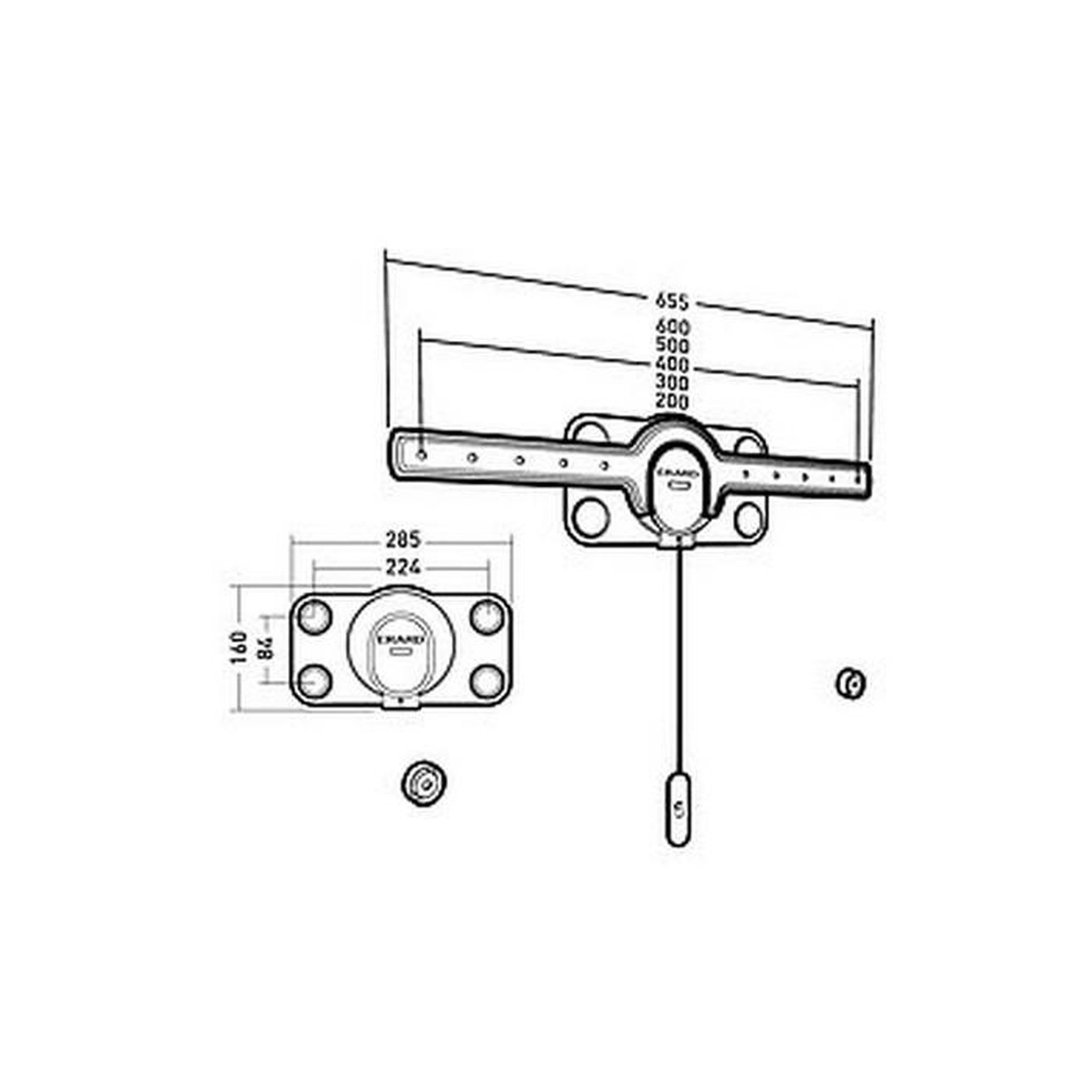 Voir la diapositive 4 : Erard Support mural fixe pour écran 30 à 55 - 044062