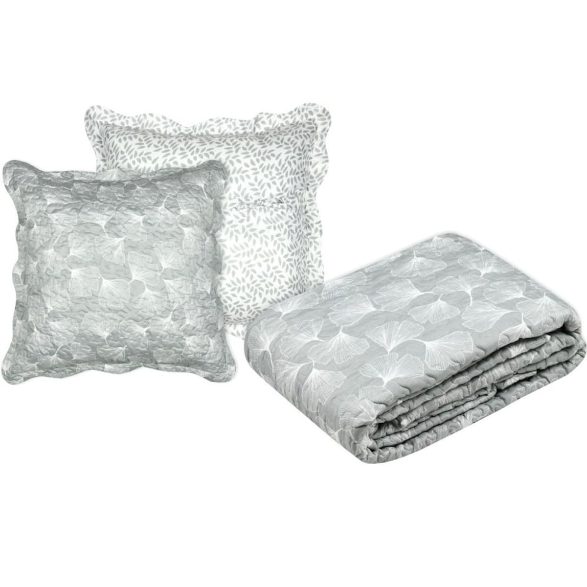 Lovely Casa Couvre lit boutis réversible 260x240 avec 2 taies d'oreiller