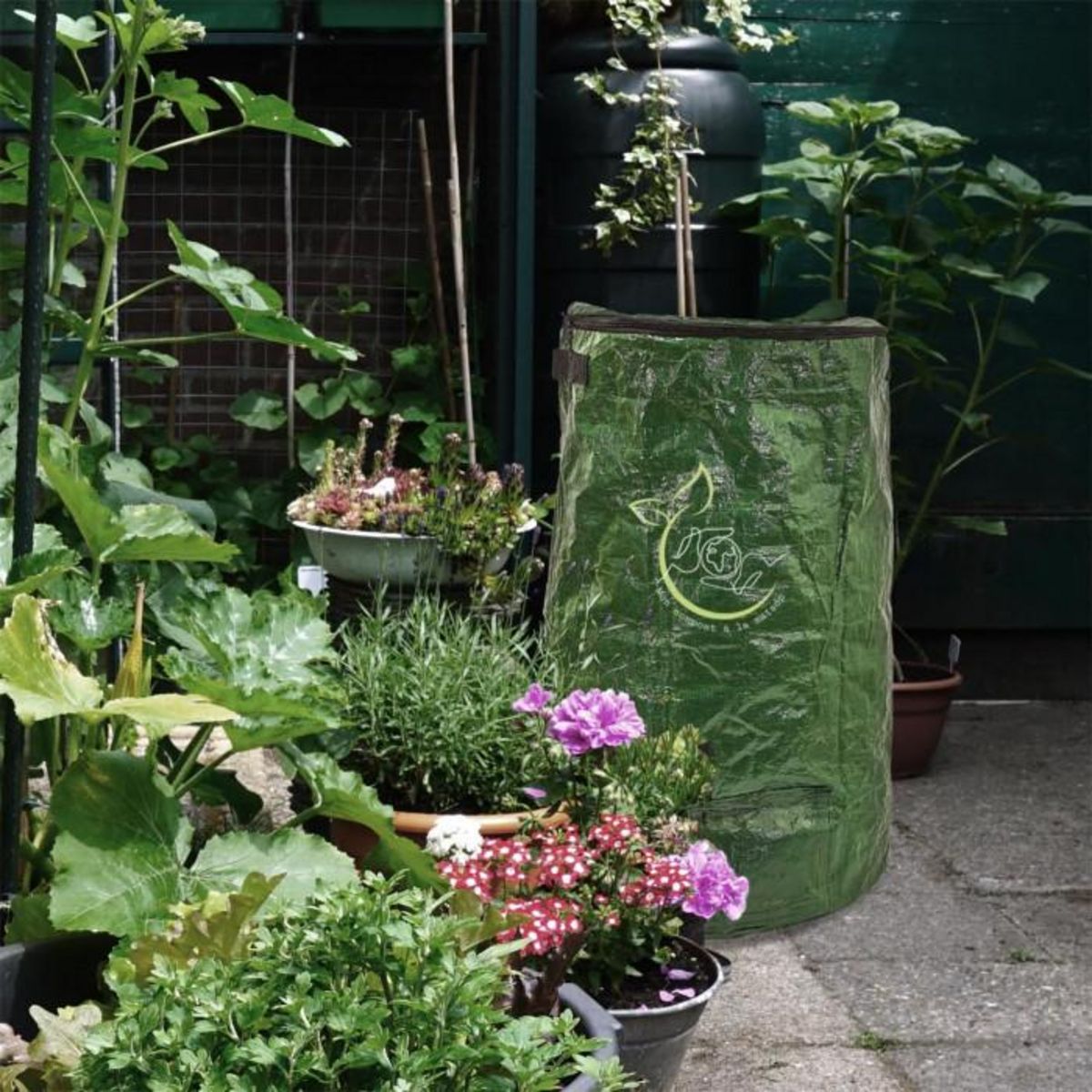 Paris Prix Sac de Compostage  2 Poignées Latérales  127L Vert