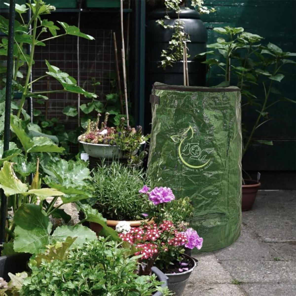 Paris Prix Sac de Compostage  2 Poignées Latérales  127L Vert