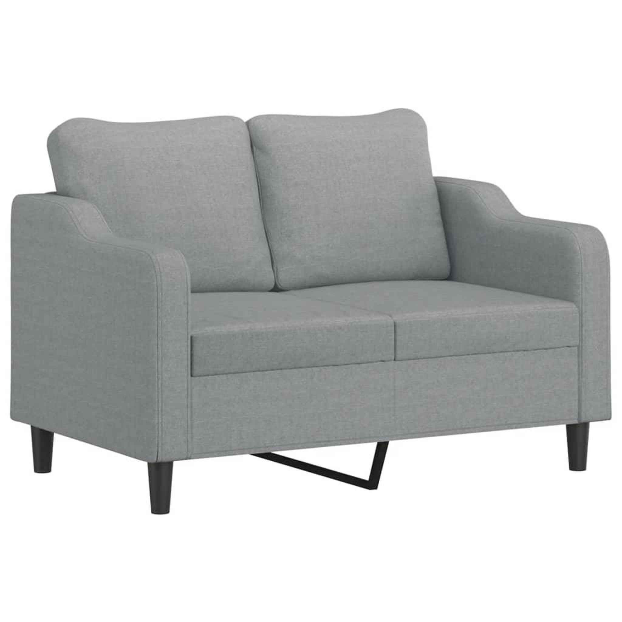 Voir la diapositive 3 : VIDAXL Ensemble de canapes 2 pcs avec coussins Gris clair Tissu