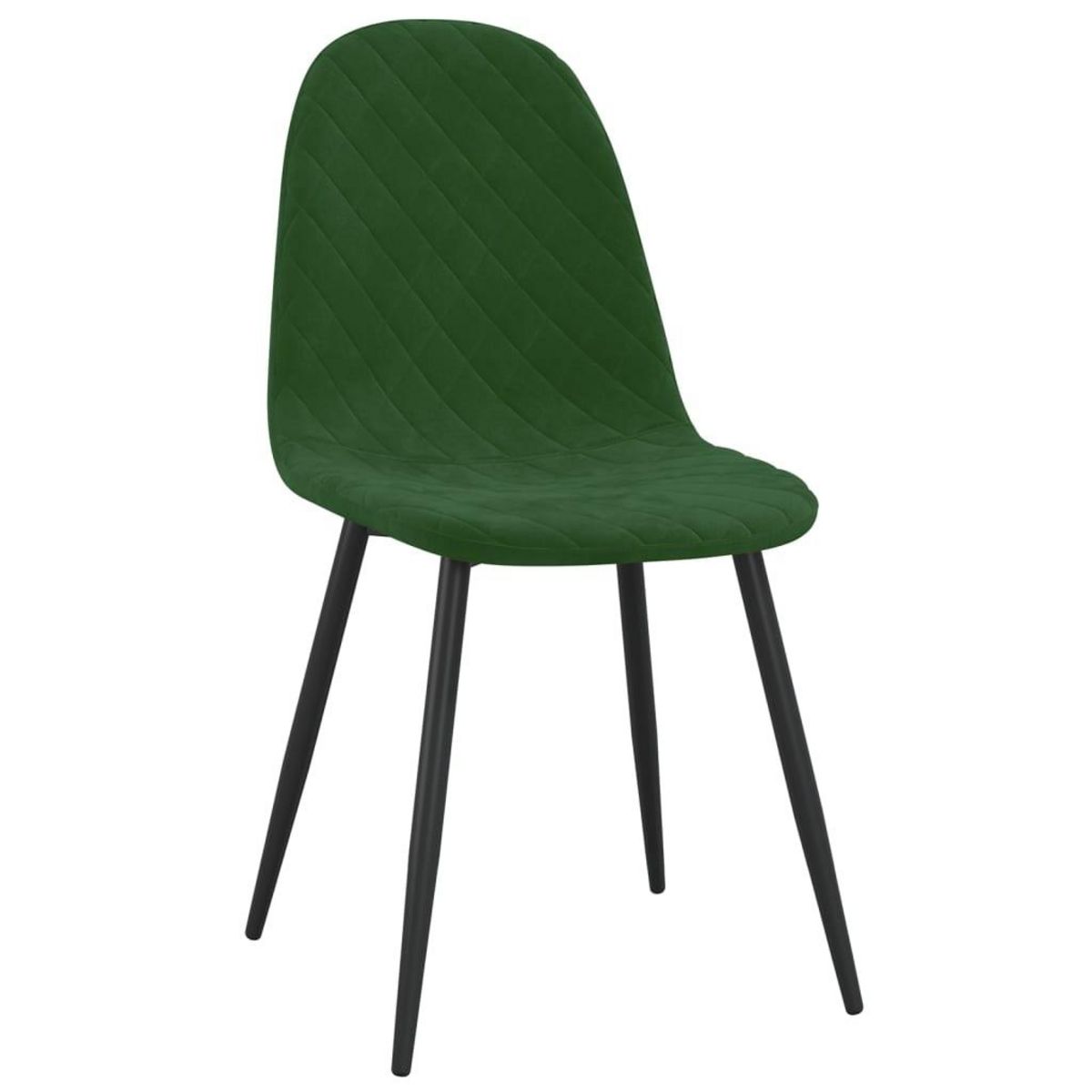 VIDAXL Chaises a manger lot de 2 Vert fonce Velours