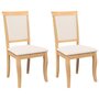 Voir la diapositive 2 : VIDAXL Chaises a manger coussins 2 pcs naturel bois massif caoutchouc