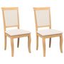 Voir la diapositive 2 : VIDAXL Chaises a manger coussins 2 pcs naturel bois massif caoutchouc