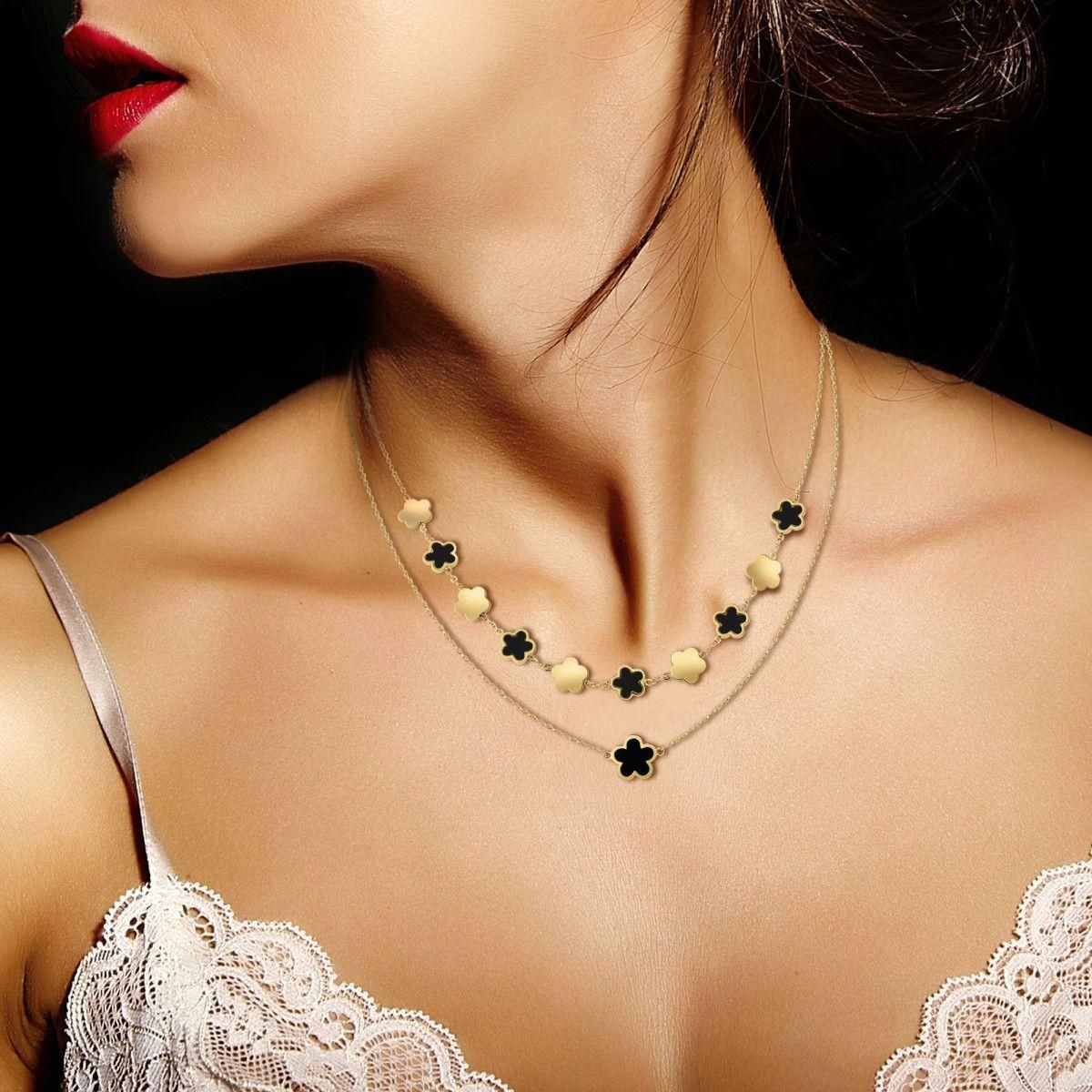 SC BOHEME Collier fleurs multi rangs par SC Bohème