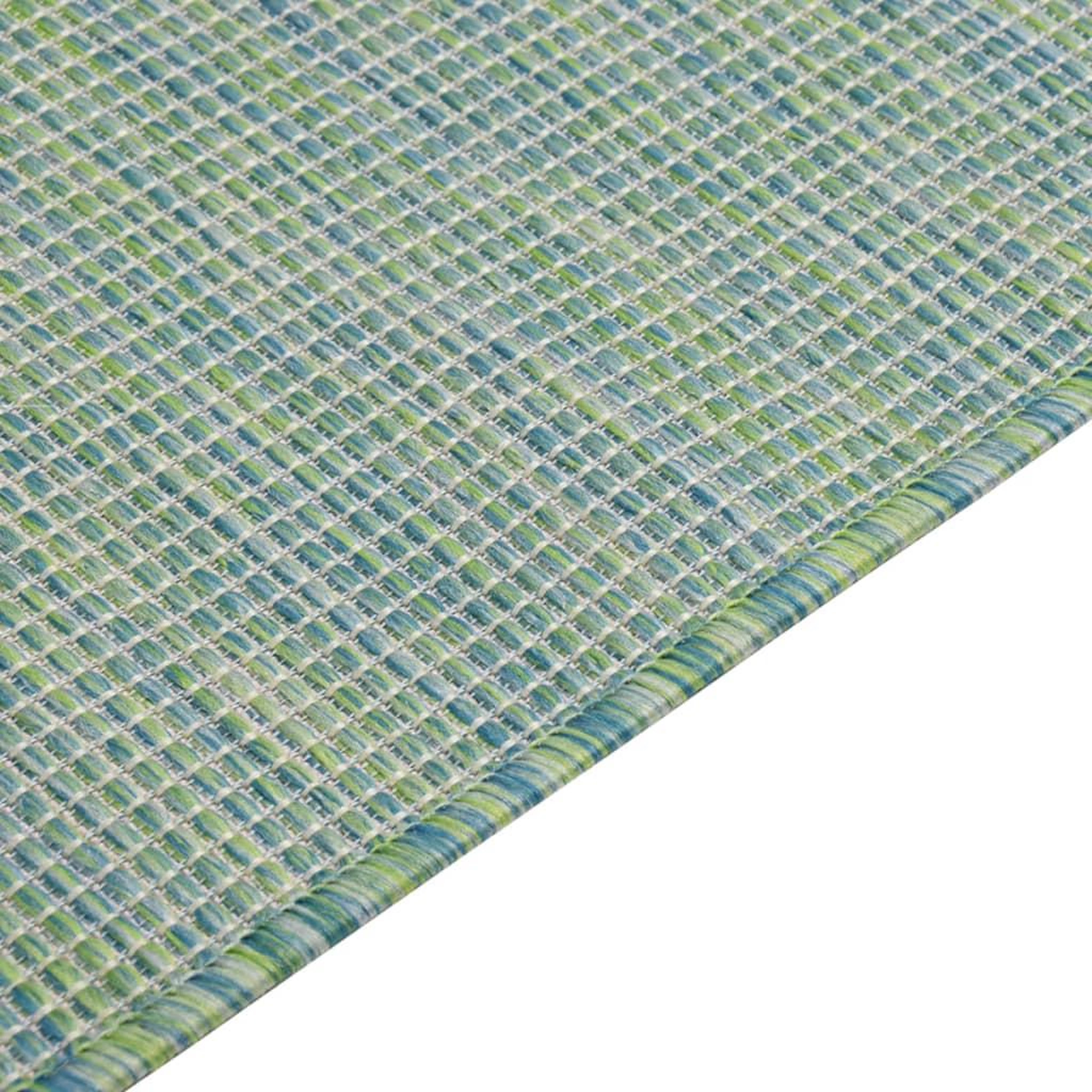Voir la diapositive 4 : VIDAXL Tapis a tissage plat d'exterieur 160x230 cm Turquoise