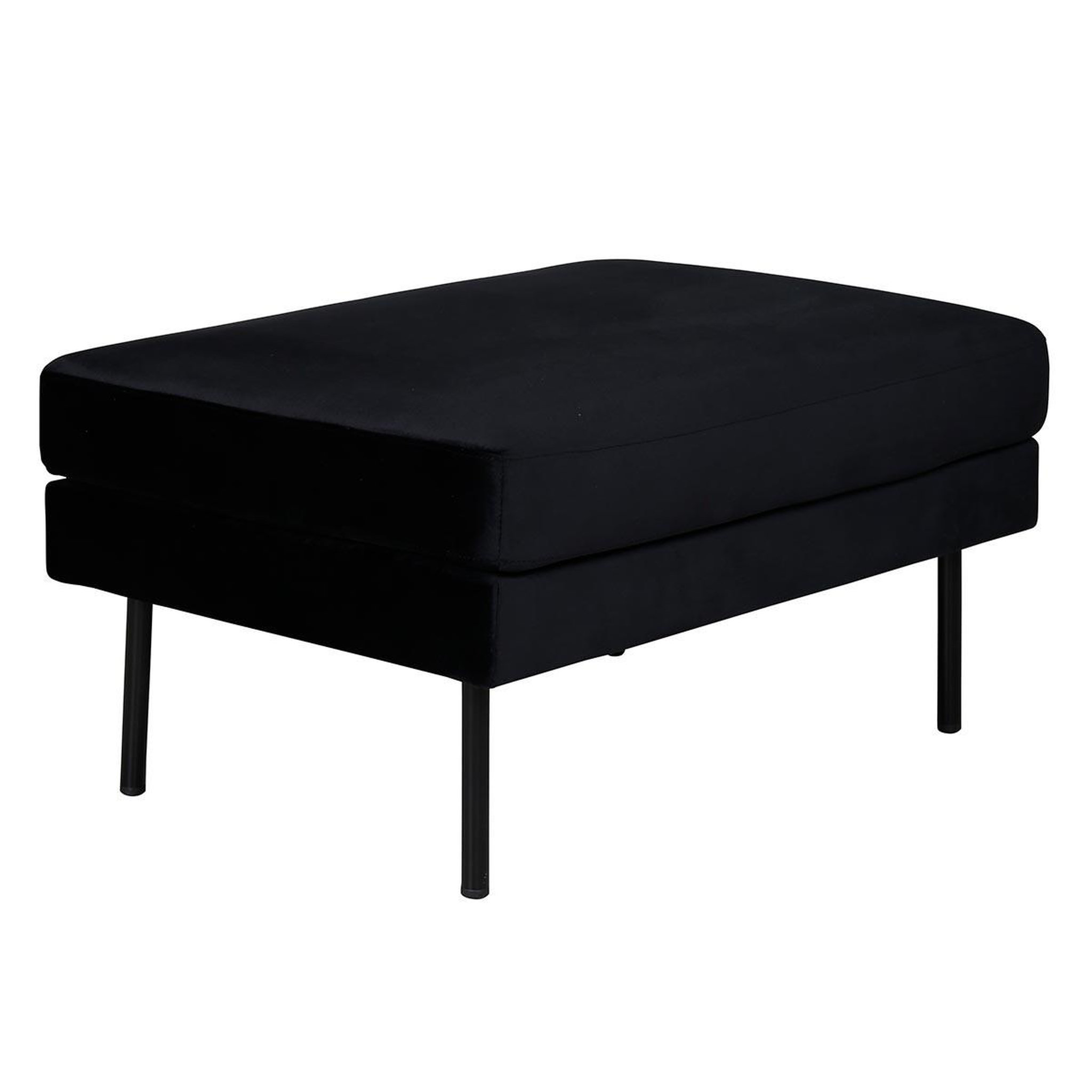 Paris Prix Pouf design en velours  zoom  85cm noir