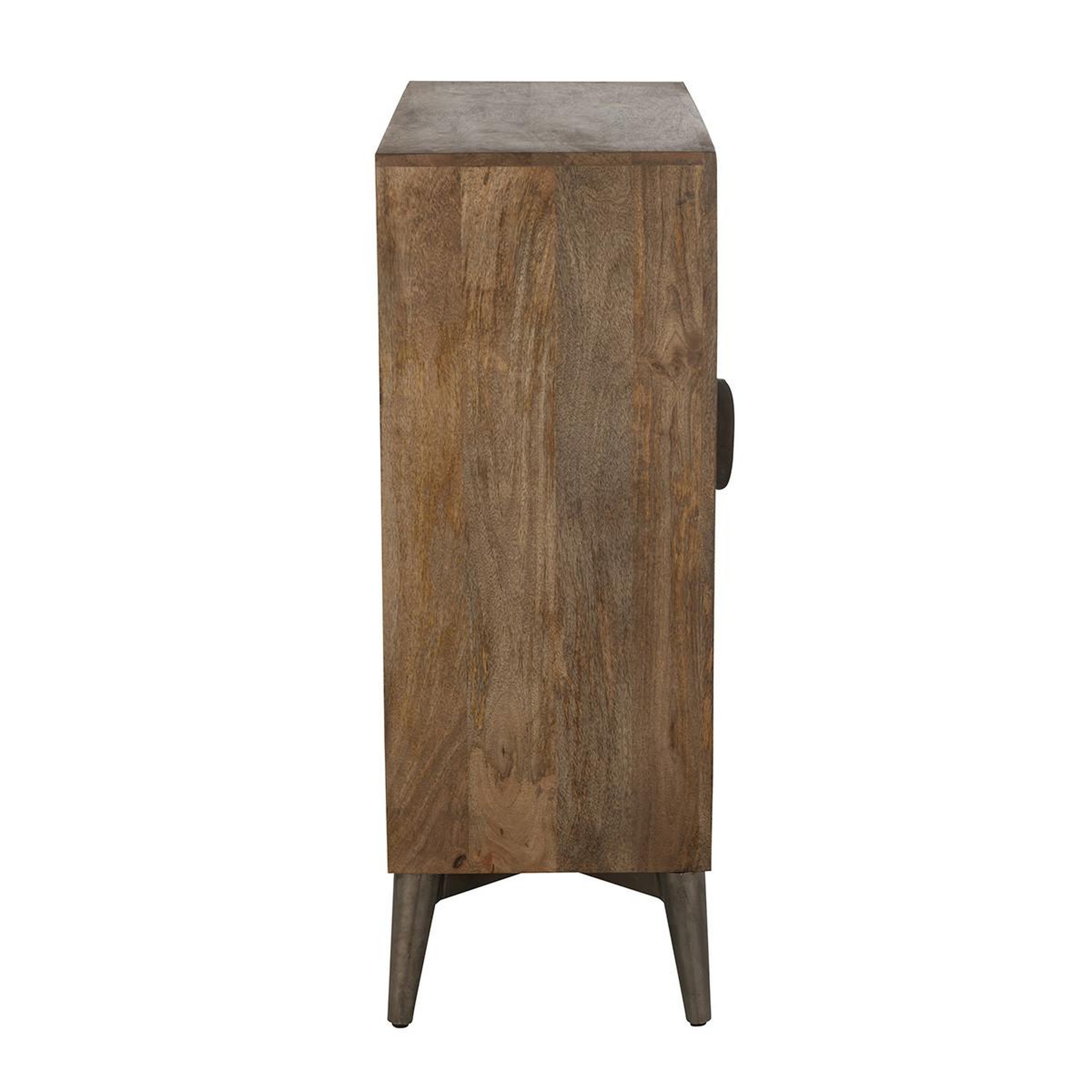 Voir la diapositive 3 : J-LINE Buffet 2 Portes en Bois  Anderson  113cm Marron