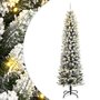 Voir la diapositive 1 : VIDAXL Sapin de Noël artificiel 150 LED et neige floquee 150 cm