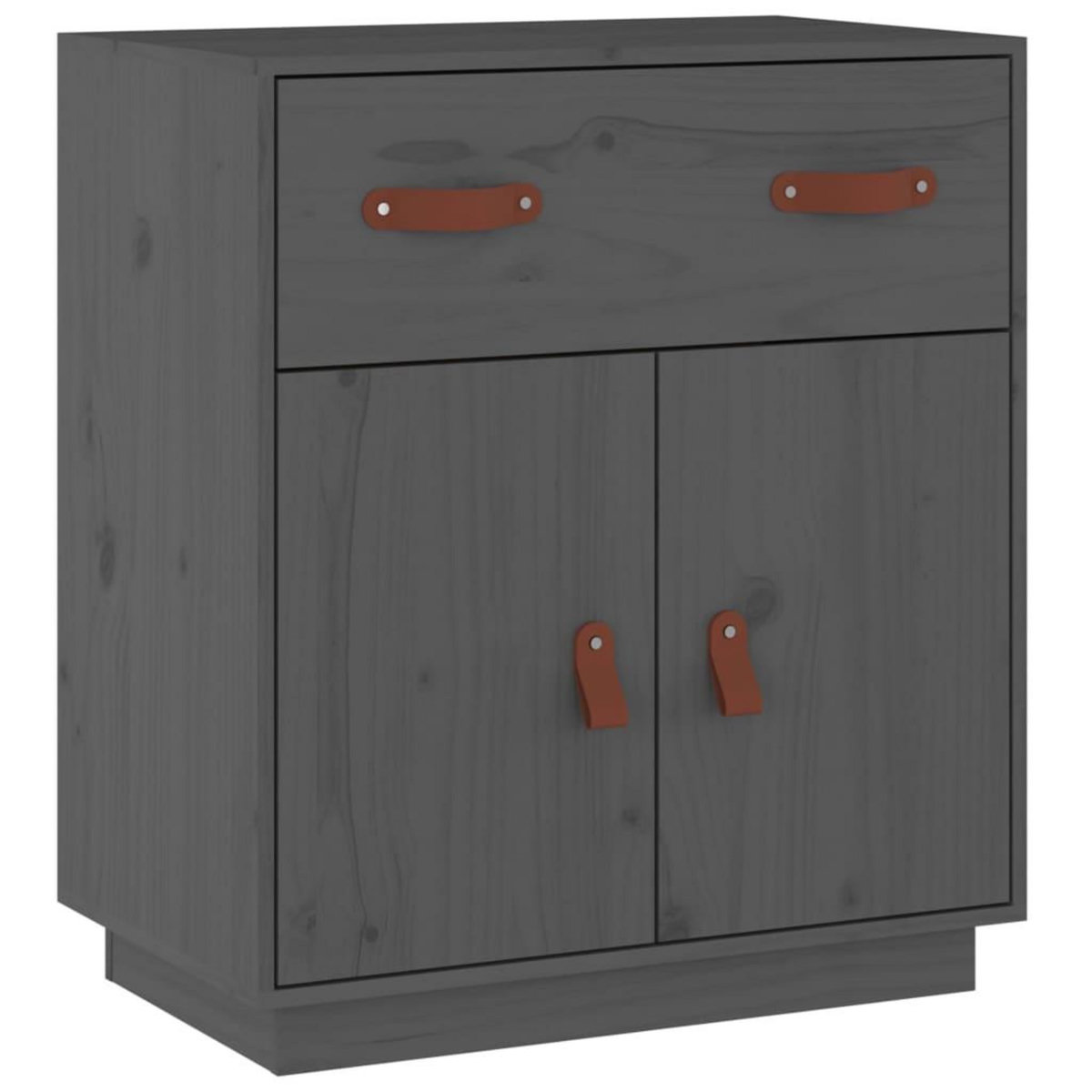 VIDAXL Buffet Gris 65,5x40x75 cm Bois massif de pin