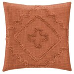 ATMOSPHERA Coussin Déco Tufté  Inca  40x40cm Terracotta