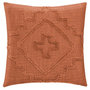 Voir la diapositive 1 : ATMOSPHERA Coussin Déco Tufté  Inca  40x40cm Terracotta