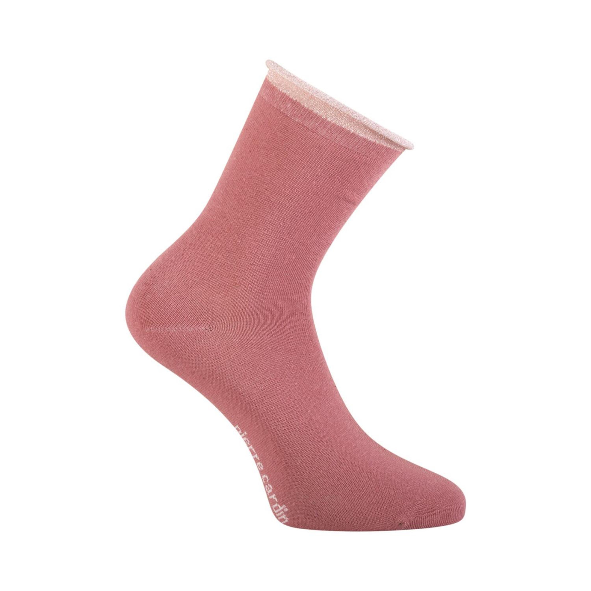 Voir la diapositive 6 : PIERRE CARDIN 6 paires de chaussettes chinées et fil lurex femme hand made silver