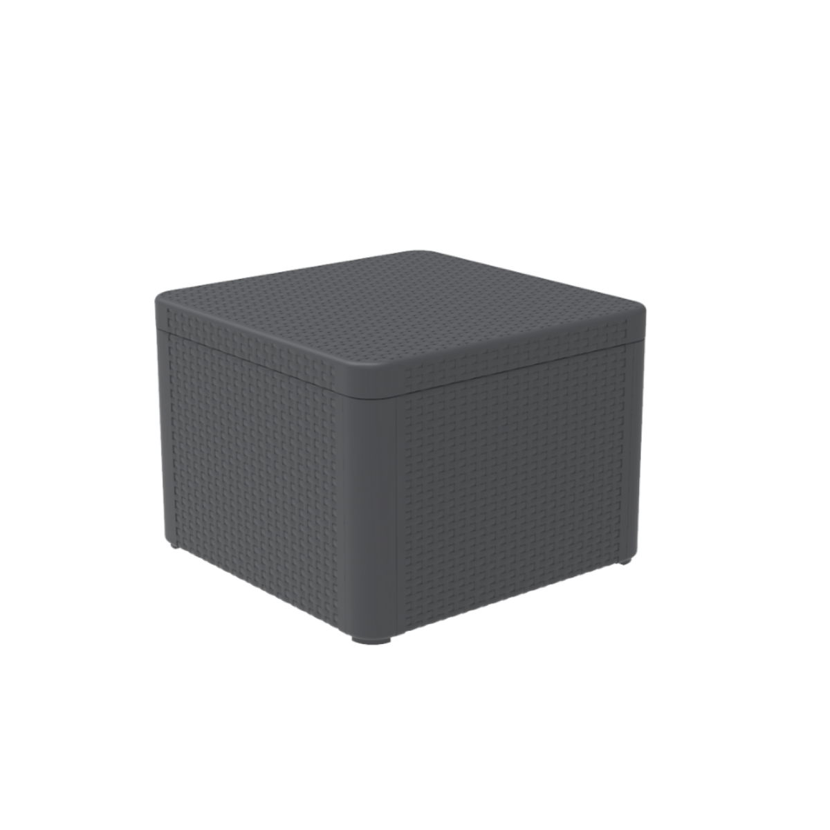 CONCEPT USINE Salon de jardin en résine 4 places avec table basse gris NASSAU