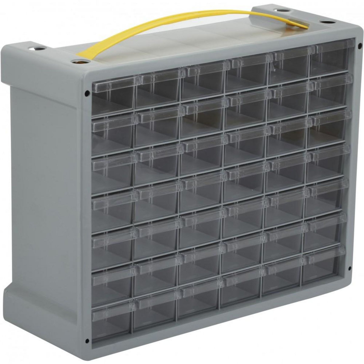 CENTRALE BRICO Casier à vis plastique 42 tiroirs, H. 32.5 x l. 40.5 x P. 15 cm