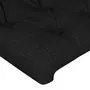VIDAXL Tete de lit avec oreilles Noir 83x16x118/128 cm Tissu