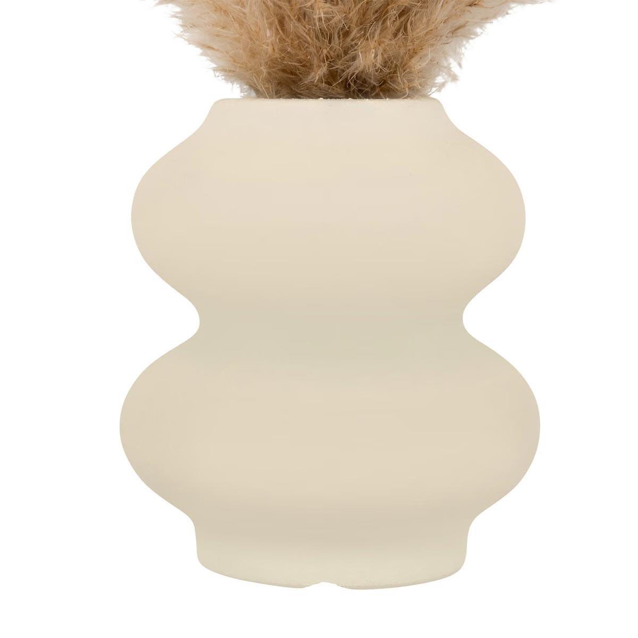 Voir la diapositive 2 : ATMOSPHERA Composition pampa artificielle  glen  42cm blanc