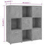 Voir la diapositive 6 : VIDAXL Bibliotheque Gris beton 90x30x90 cm Bois d'ingenierie