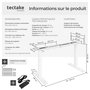 Voir la diapositive 6 : tectake Bureau assis debout réglable en hauteur électriquement avec 2 moteurs