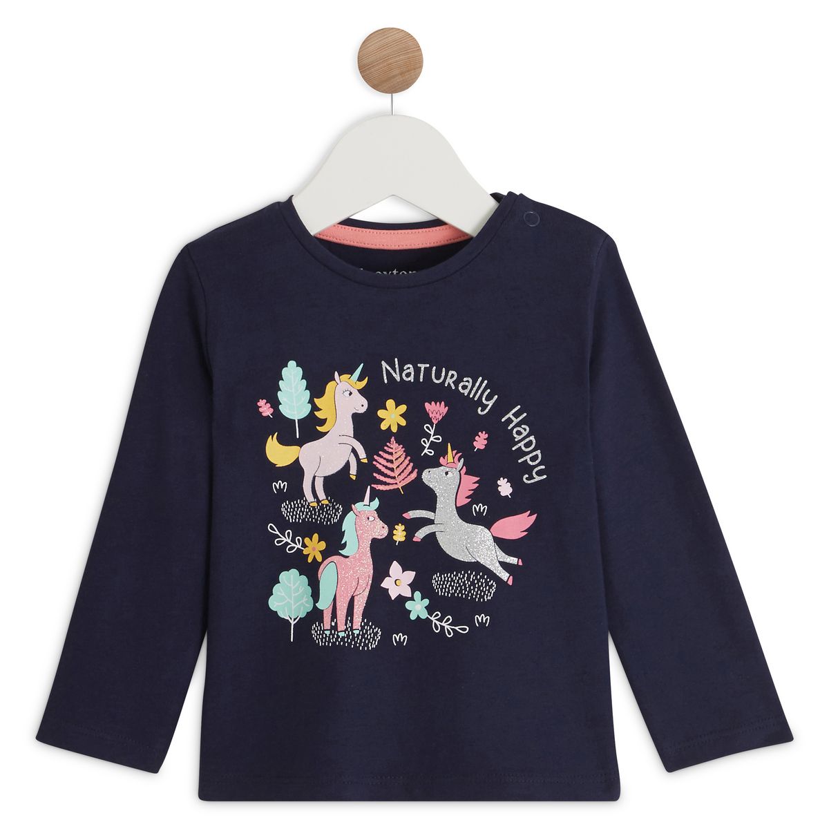 IN EXTENSO T-shirt manches longues licorne bébé fille